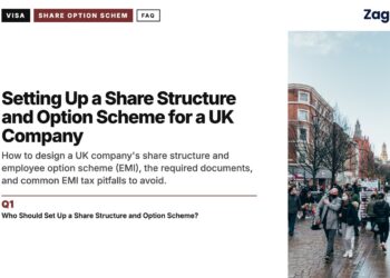 Busy shopping street, illustrating Setting Up a Share Structure and Option Scheme for a UK Company