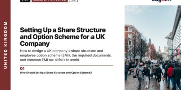 Busy shopping street, illustrating Setting Up a Share Structure and Option Scheme for a UK Company