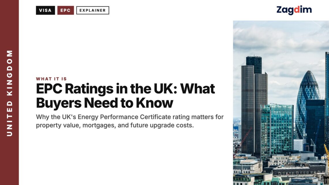 City of London skyscrapers, illustrating EPC Ratings in the UK: What Buyers Need to Know