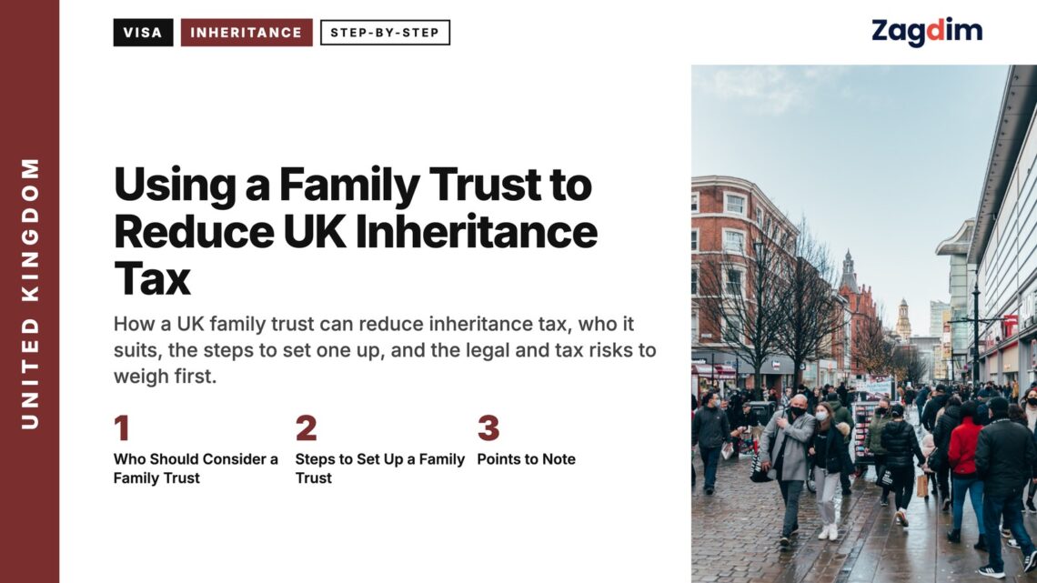 Busy shopping street, illustrating Using a Family Trust to Reduce UK Inheritance Tax