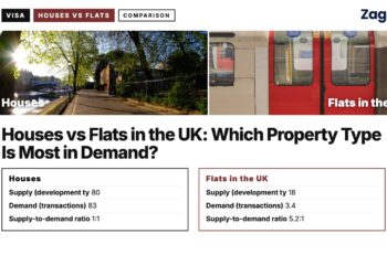 Tree-lined path in autumn, illustrating Houses vs Flats in the UK: Which Property Type Is Most in Demand?