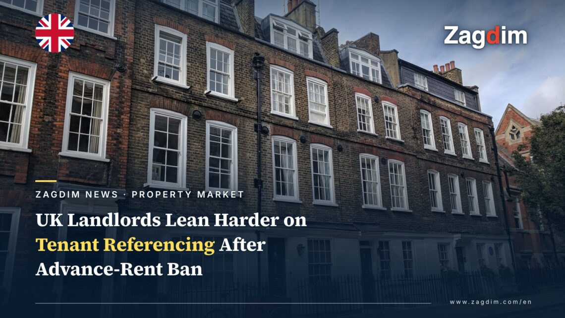 A row of London terraced houses, representative of the UK private rented sector referenced in the landlord referencing survey