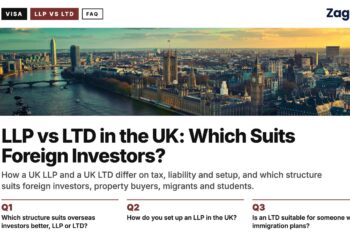 Aerial view of the Thames at dusk, illustrating LLP vs LTD in the UK: Which Suits Foreign Investors?