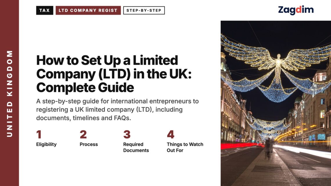 Regent Street festive lights at night, illustrating How to Set Up a Limited Company (LTD) in the UK: Complete Guide