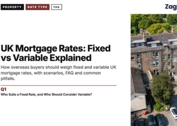 Aerial view of a stone village, illustrating UK Mortgage Rates: Fixed vs Variable Explained