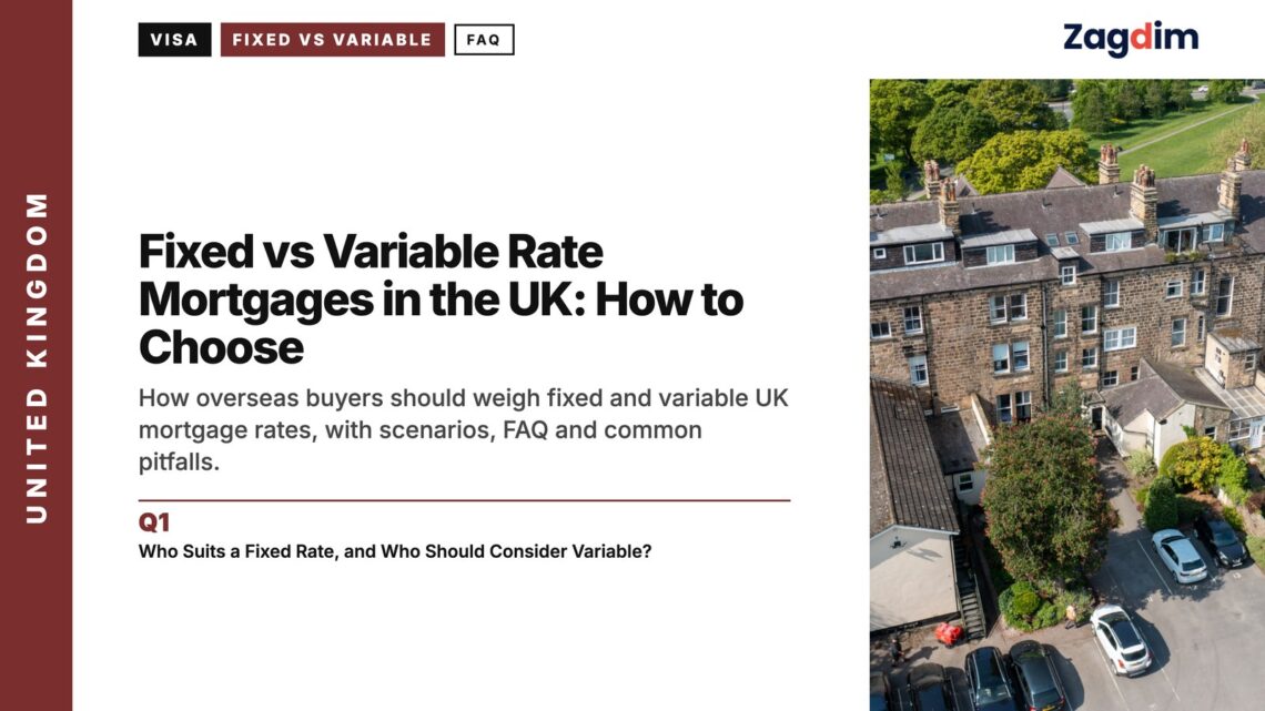 Aerial view of a stone village, illustrating Fixed vs Variable Rate Mortgages in the UK: How to Choose