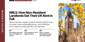 Manchester Town Hall in autumn, illustrating NRLS: How Non-Resident Landlords Get Their UK Rent in Full