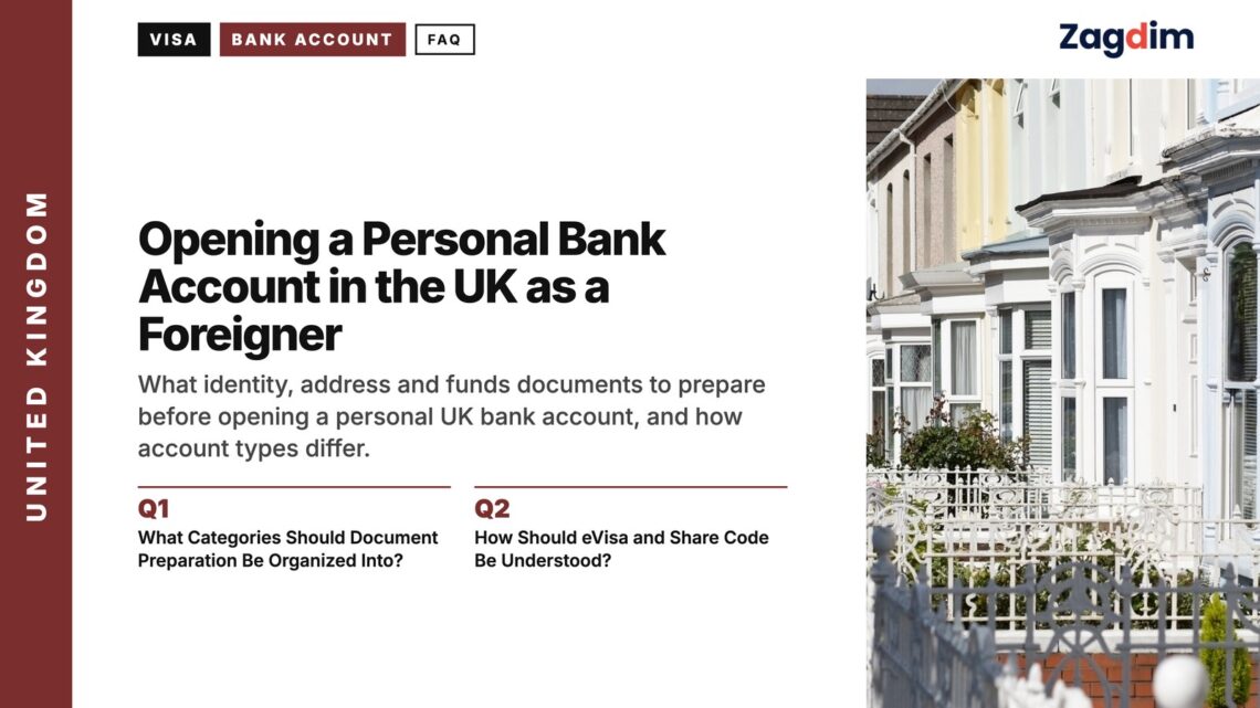 Victorian terrace street, illustrating Opening a Personal Bank Account in the UK as a Foreigner