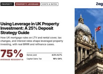 Leeds Town Hall with Union flag, illustrating Using Leverage in UK Property Investment: A 25% Deposit Strategy Guide