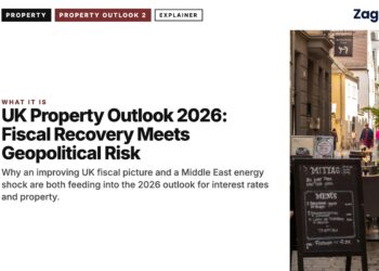 Café street with a bicycle, illustrating UK Property Outlook 2026: Fiscal Recovery Meets Geopolitical Risk