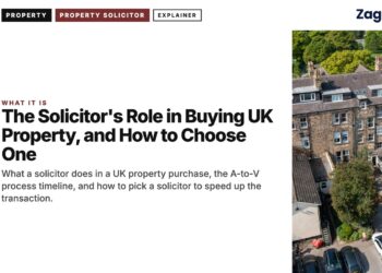Aerial view of a stone village, illustrating The Solicitor's Role in Buying UK Property, and How to Choose One