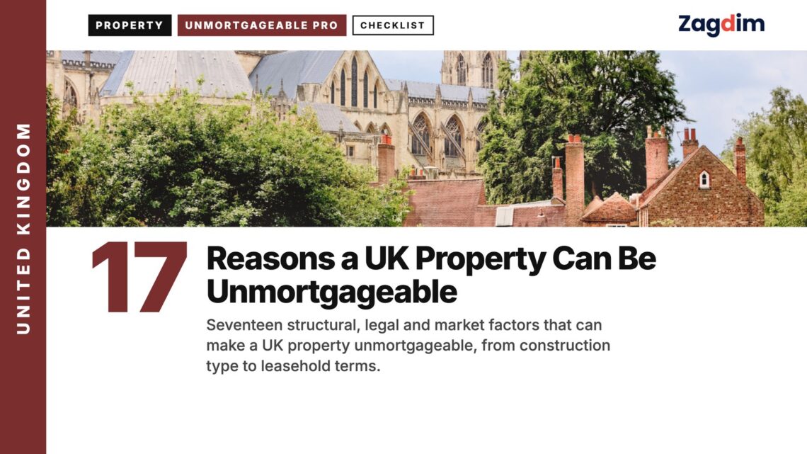 York Minster over city rooftops, illustrating 17 Reasons a UK Property Can Be Unmortgageable