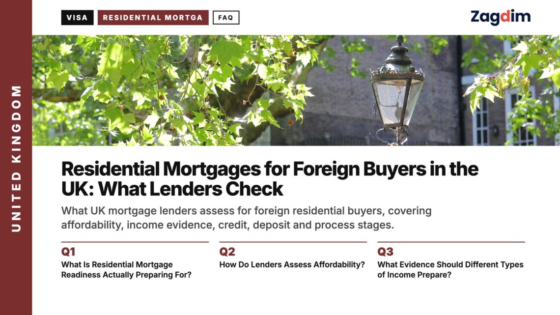 Street lamp under a tree, illustrating Residential Mortgages for Foreign Buyers in the UK: What Lenders Check