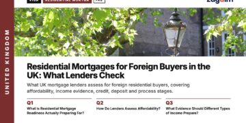 Street lamp under a tree, illustrating Residential Mortgages for Foreign Buyers in the UK: What Lenders Check