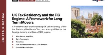 York Minster over city rooftops, illustrating UK Tax Residency and the FIG Regime: A Framework for Long-Term Movers