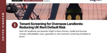 Construction crane and Big Ben at sunset, illustrating Tenant Screening for Overseas Landlords: Reducing UK Rent Default Risk