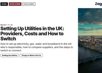 Aerial view of the Thames at dusk, illustrating Setting Up Utilities in the UK: Providers, Costs and How to Switch