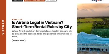 Landmark — Aerial view of giant reclining Buddha complex, illustrating Is Airbnb Legal in Vietnam? Short-Term Rental Rules by City