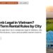 Landmark — Aerial view of giant reclining Buddha complex, illustrating Is Airbnb Legal in Vietnam? Short-Term Rental Rules by City
