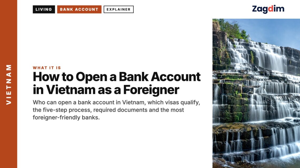 Nature — Ban Gioc Waterfall cascading over limestone terraces, illustrating How to Open a Bank Account in Vietnam as a Foreigner