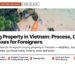 Aerial — Aerial view of turquoise cove with kayaks, illustrating Buying Property in Vietnam: Process, Costs and Taxes for Foreigners