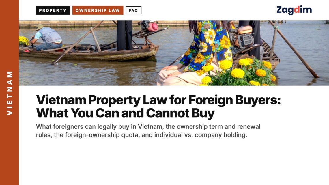 Market — Woman selling yellow flowers at floating market, illustrating Vietnam Property Law for Foreign Buyers: What You Can and Cannot Buy
