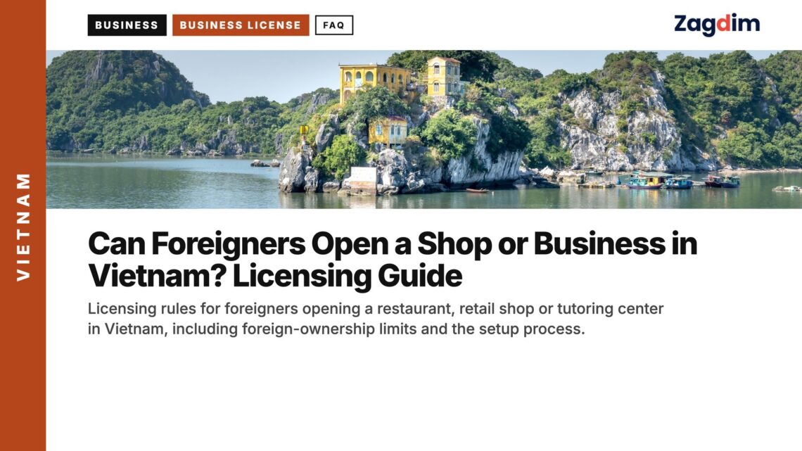 Landmark — Temple building on a Ha Long islet, illustrating Can Foreigners Open a Shop or Business in Vietnam? Licensing Guide