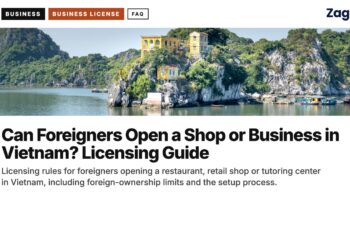 Landmark — Temple building on a Ha Long islet, illustrating Can Foreigners Open a Shop or Business in Vietnam? Licensing Guide