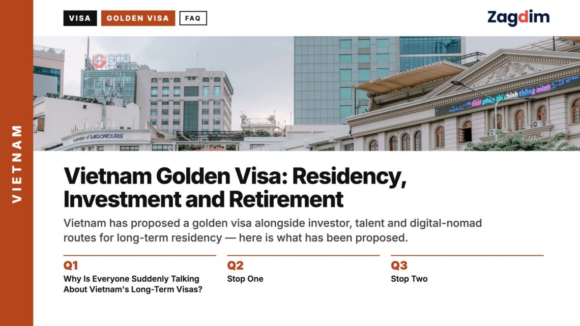 Landmark — Woman posing near Bitexco Financial Tower, illustrating Vietnam Golden Visa: Residency, Investment and Retirement