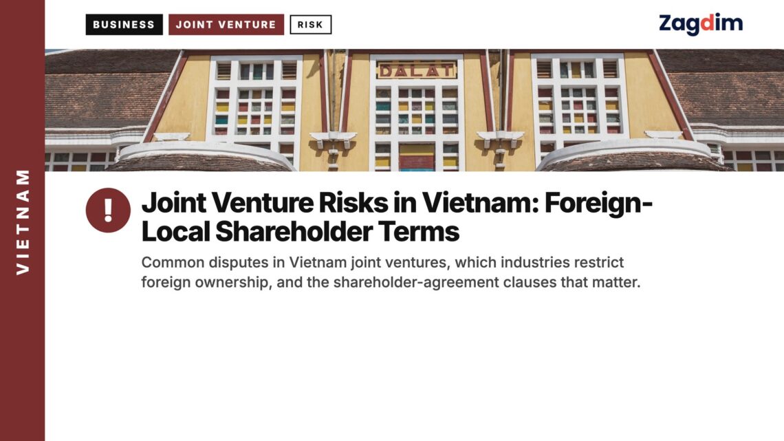 Architecture — Dalat railway station yellow colonial facade, illustrating Joint Venture Risks in Vietnam: Foreign-Local Shareholder Terms