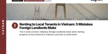 Transport — Cable-stayed bridge over misty river with boats, illustrating Renting to Local Tenants in Vietnam: 5 Mistakes Foreign Landlords Make