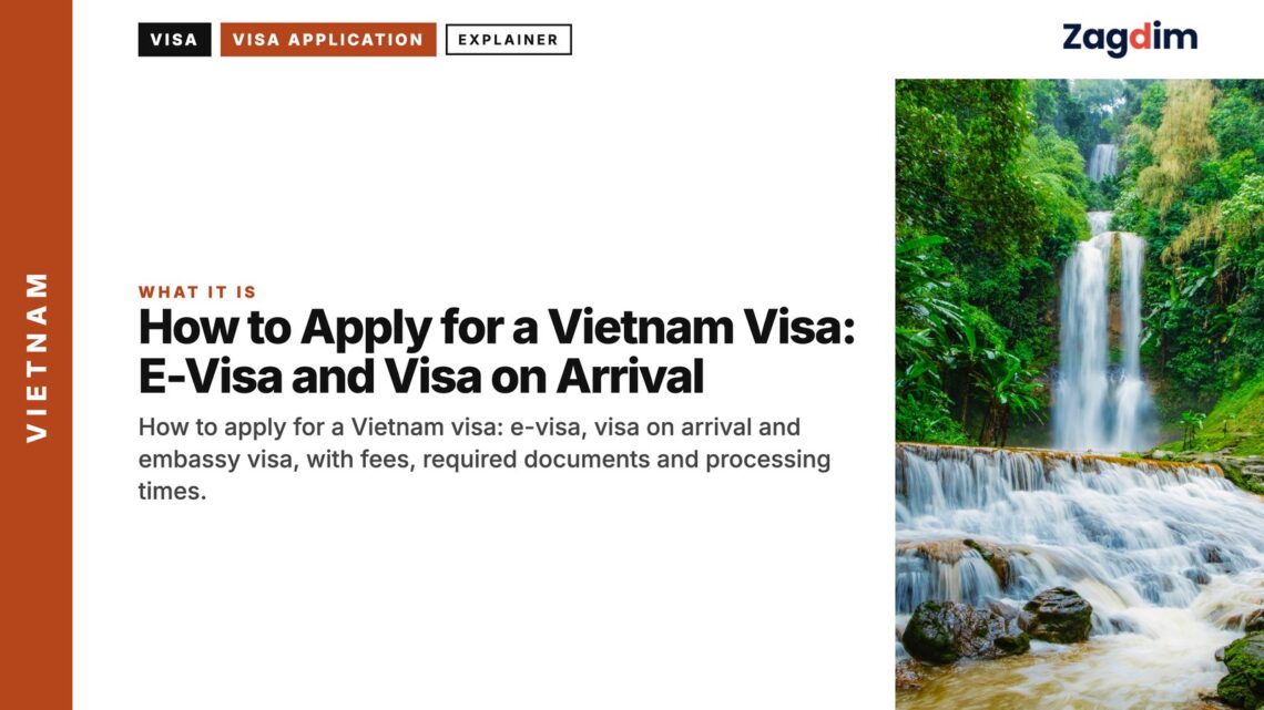 Nature — Waterfall cascading through green jungle foliage, illustrating How to Apply for a Vietnam Visa: E-Visa and Visa on Arrival