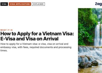 Nature — Waterfall cascading through green jungle foliage, illustrating How to Apply for a Vietnam Visa: E-Visa and Visa on Arrival
