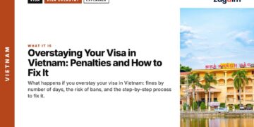 Architecture — Colonial yellow building reflected in water, illustrating Overstaying Your Visa in Vietnam: Penalties and How to Fix It