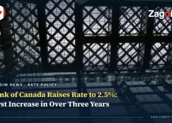 Bank of Canada Raises Policy Rate to 2.5%, First Increase in Over Three Years