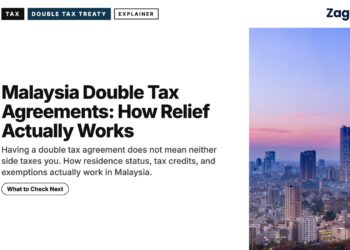 Tokyo Tower illuminated at dusk over skyline, illustrating Malaysia Double Tax Agreements: How Relief Actually Works