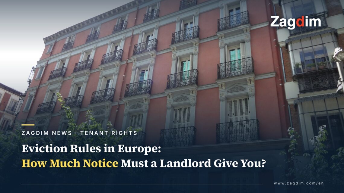 Residential apartment building in Madrid, illustrating an article comparing European tenant eviction protections