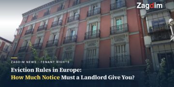 Residential apartment building in Madrid, illustrating an article comparing European tenant eviction protections
