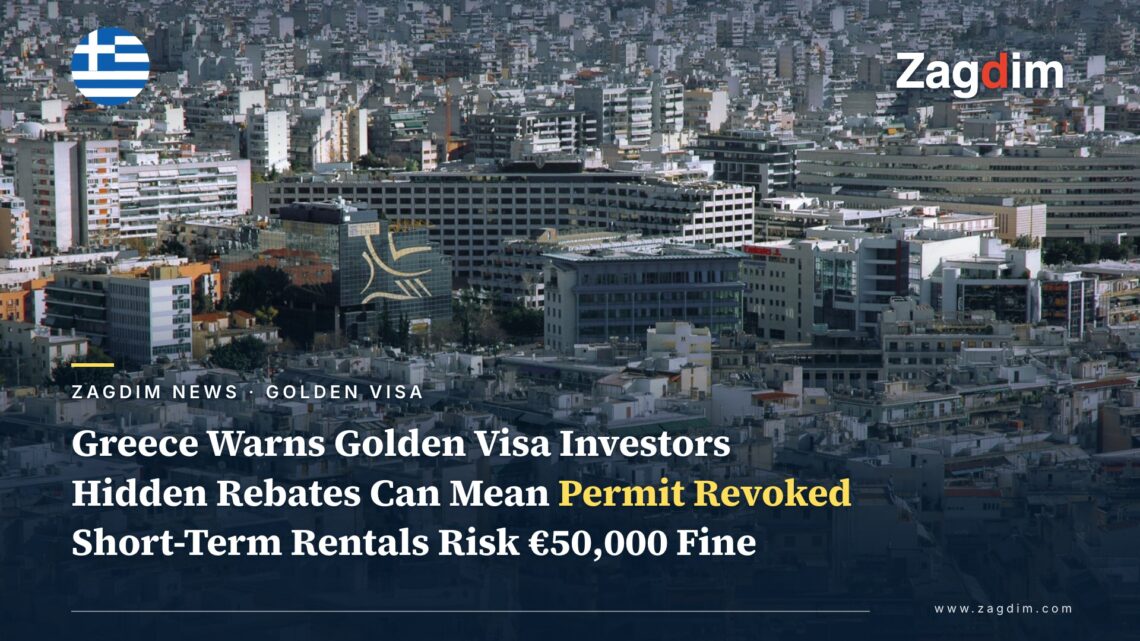Greece Warns Golden Visa Holders: Hidden Rebates and Illegal Short-Term Rentals Can Cost You Your Residence Permit
