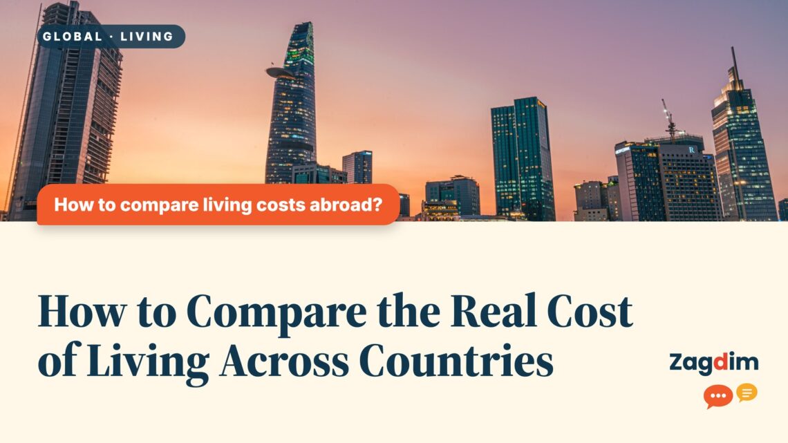 Ho Chi Minh City skyline at sunset, illustrating How to Compare the Real Cost of Living Across Countries