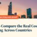 Ho Chi Minh City skyline at sunset, illustrating How to Compare the Real Cost of Living Across Countries