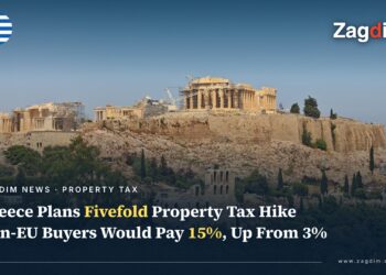 View of the Acropolis and Parthenon in Athens, Zagdim News Greece property tax cover