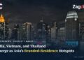 Bangkok's Sukhumvit skyline at night, representing Thailand's branded-residence property boom