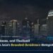 Bangkok's Sukhumvit skyline at night, representing Thailand's branded-residence property boom