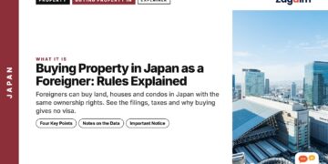 Osaka city skyline in daytime, illustrating Buying Property in Japan as a Foreigner: Rules Explained