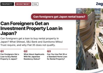 Curved modern building with garden terraces, illustrating Can Foreigners Get an Investment Property Loan in Japan?