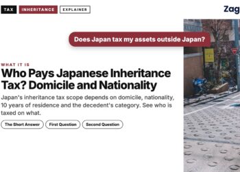 Paved pedestrian street lined with buildings, illustrating Who Pays Japanese Inheritance Tax? Domicile and Nationality
