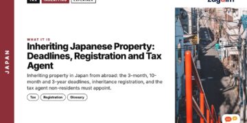 Narrow alley with utility pole and wires, illustrating Inheriting Japanese Property: Deadlines, Registration and Tax Agent
