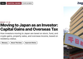 Namba Sennichimae building signage and Bic Camera store, illustrating Moving to Japan as an Investor: Capital Gains and Overseas Tax