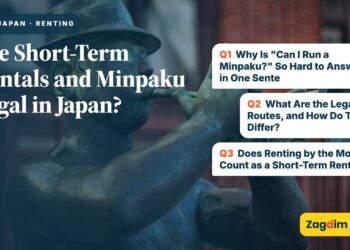 Bronze street statue of man playing trumpet, illustrating Are Short-Term Rentals and Minpaku Legal in Japan?